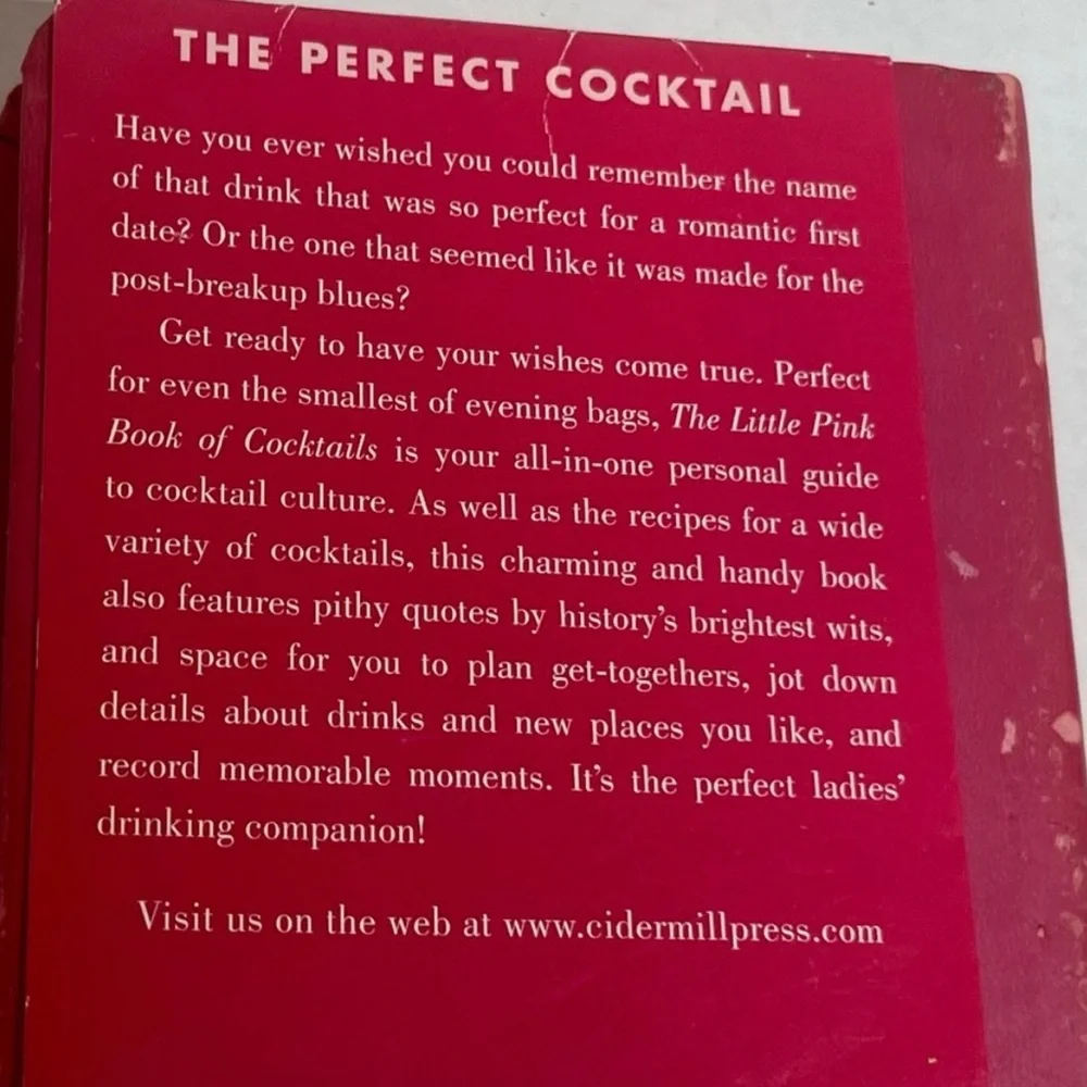 VINTAGE “THE LITTLE PINK BOOK OF COCKTAILS” (HOSTING, PARTIES and BARTENDING)